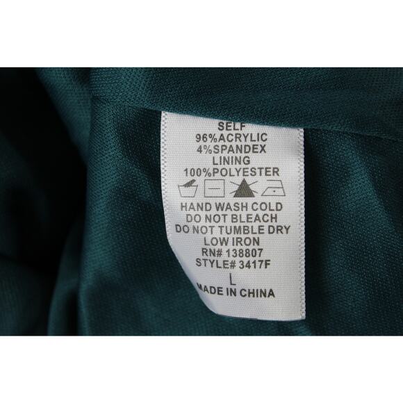 Alya Green Cable Knit Fit & Flare Sweater Dress Size Large Lined - Picture 4 of 6